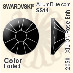 スワロフスキー XILION Rose Enhanced ラインストーン (2058) SS12 - クリスタル エフェクト 裏面プラチナフォイル
