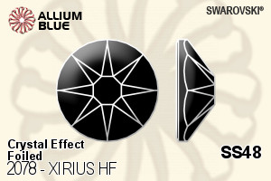 Swarovski XIRIUS Flat Back Hotfix (2078) SS48 - Crystal Effect With Silver Foiling