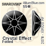 スワロフスキー Rose カット ラインストーン (2072) 12mm - クリスタル 裏面プラチナフォイル