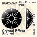 Swarovski XIRIUS Flat Back Hotfix (2078) SS16 - Clear Crystal With Silver Foiling