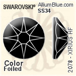 Swarovski XILION Rose Flat Back Hotfix (2038) SS6 - Color With Silver Foiling