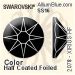 Swarovski XIRIUS Flat Back Hotfix (2078) SS12 - Color (Half Coated) With Silver Foiling