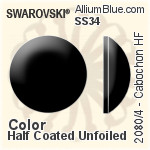 スワロフスキー カボション ラインストーン ホットフィックス (2080/4) SS34 - カラー 裏面アルミニウムフォイル