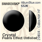 施华洛世奇 圆拱形 熨底平底石 (2080/4) SS20 - 颜色 铝质水银底