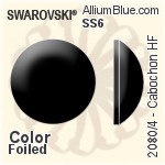 スワロフスキー カボション ラインストーン ホットフィックス (2080/4) SS20 - カラー（ハーフ　コーティング） 裏面アルミニウムフォイル