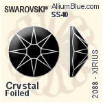 Swarovski XIRIUS Flat Back No-Hotfix (2088) SS48 - Clear Crystal With Platinum Foiling