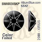 スワロフスキー XILION Rose Enhanced ラインストーン (2058) SS10 - カラー 裏面プラチナフォイル