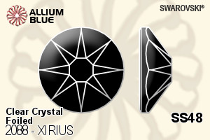 Swarovski XIRIUS Flat Back No-Hotfix (2088) SS48 - Clear Crystal With Platinum Foiling