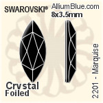 スワロフスキー XILION Rose Enhanced ラインストーン (2058) SS5 - クリスタル 裏面プラチナフォイル