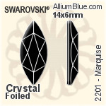 Swarovski Marquise Flat Back No-Hotfix (2201) 8x3.5mm - Color Unfoiled