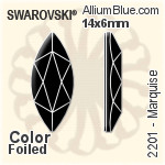 Swarovski Marquise Flat Back No-Hotfix (2201) 4x1.8mm - Color With Platinum Foiling