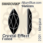 Swarovski Marquise Flat Back No-Hotfix (2201) 8x3.5mm - Clear Crystal With Platinum Foiling