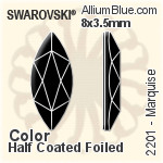 施華洛世奇XILION施亮Rose 進化版 平底石 (2058) SS10 - 顏色 白金水銀底