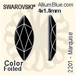 施华洛世奇 椭圆形 平底石 (2603) 4x3mm - 颜色 白金水银底