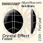 Swarovski Pure Leaf Flat Back No-Hotfix (2204) 14x11mm - Color Unfoiled