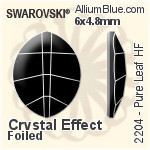 施华洛世奇 纯洁树叶 熨底平底石 (2204) 6x4.8mm - 颜色 铝质水银底