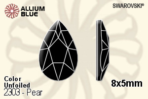 Swarovski Pear Flat Back No-Hotfix (2303) 8x5mm - Color Unfoiled