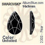 Swarovski Cosmic Flat Back No-Hotfix (2520) 8x6mm - Crystal Effect With Platinum Foiling