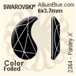 Swarovski Paisley X Flat Back No-Hotfix (2364) 6x3.7mm - Color Unfoiled