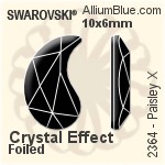 Swarovski Paisley X Flat Back No-Hotfix (2364) 14x8.5mm - Crystal Effect Unfoiled