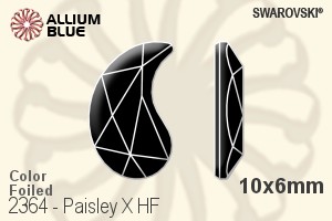 Swarovski Paisley X Flat Back Hotfix (2364) 10x6mm - Color With Aluminum Foiling