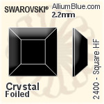 施华洛世奇 Diamond Shape 熨底平底石 (2773) 9.9x5.9mm - 透明白色 铝质水银底
