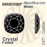 施华洛世奇 Trilliant 平底石 (2472) 10mm - 透明白色 白金水银底