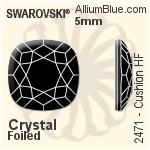施華洛世奇 Cushion 熨底平底石 (2471) 10mm - 透明白色 鋁質水銀底