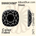 Swarovski Cushion Flat Back Hotfix (2471) 7mm - Clear Crystal With Aluminum Foiling