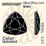 Swarovski Trilliant Flat Back No-Hotfix (2472) 7mm - Crystal Effect With Platinum Foiling