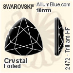 施華洛世奇 Trilliant 熨底平底石 (2472) 10mm - 透明白色 鋁質水銀底