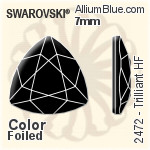 スワロフスキー Trilliant ラインストーン ホットフィックス (2472) 7mm - クリスタル 裏面アルミニウムフォイル