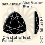 Swarovski Trilliant Flat Back Hotfix (2472) 10mm - Clear Crystal With Aluminum Foiling