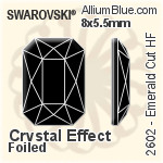 Swarovski Emerald Cut Flat Back Hotfix (2602) 14x10mm - Crystal Effect With Aluminum Foiling