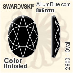 Swarovski Oval Flat Back No-Hotfix (2603) 14x10mm - Color Unfoiled