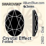 Swarovski Oval Flat Back No-Hotfix (2603) 8x6mm - Color With Platinum Foiling
