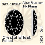 Swarovski Cosmic Flat Back No-Hotfix (2520) 14x10mm - Clear Crystal With Platinum Foiling