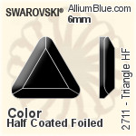 施华洛世奇 Triangle 熨底平底石 (2711) 6mm - 颜色（半涂层） 铝质水银底