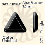 施華洛世奇 Triangle 平底石 (2711) 3.3mm - 白色（半塗層） 白金水銀底