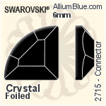 施華洛世奇 Connector 平底石 (2715) 4mm - 顏色 無水銀底