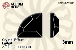 Swarovski Connector Flat Back No-Hotfix (2715) 3mm - Crystal Effect With Platinum Foiling