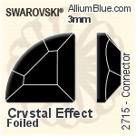 Swarovski Connector Flat Back No-Hotfix (2715) 4mm - Color With Platinum Foiling