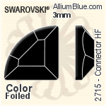 施華洛世奇 Connector 熨底平底石 (2715) 4mm - 顏色（半塗層） 鋁質水銀底