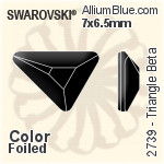 スワロフスキー Triangle Beta ラインストーン (2739) 5.8x5.3mm - クリスタル エフェクト 裏面プラチナフォイル