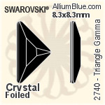 施華洛世奇 Triangle Gamma 平底石 (2740) 10x10mm - 透明白色 白金水銀底