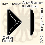 Swarovski Triangle Beta Flat Back No-Hotfix (2739) 5.8x5.3mm - Crystal Effect With Platinum Foiling