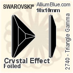 施华洛世奇 Triangle Gamma 平底石 (2740) 10x10mm - 透明白色 白金水银底
