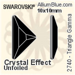 スワロフスキー Triangle Gamma ラインストーン (2740) 8.3x8.3mm - クリスタル 裏面プラチナフォイル