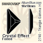 スワロフスキー Triangle Gamma ラインストーン ホットフィックス (2740) 10x10mm - クリスタル 裏面アルミニウムフォイル