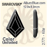 Swarovski Kite Flat Back No-Hotfix (2771) 6.4x4.2mm - Color (Half Coated) Unfoiled